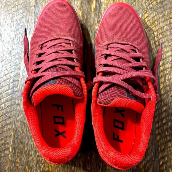 Fox Union Canvas Shoes Men's Size 12.5 Burgundy and Red Cycling Sneakers - Picture 1 of 7